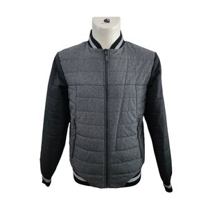 The North Face Mens Insulated Bomber Jacket Gray Black S